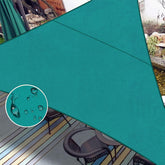 LOVE STORY vela turquesa frontal mostrando forma triangular y sombra