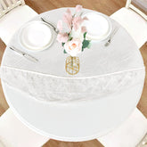 LUSHVIDA mantel redondo frontal protegiendo mesa con ajuste ceñido