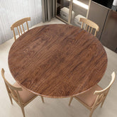 LUSHVIDA mantel roble vista frontal protegiendo mesa, ajuste antiviento