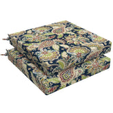 LVTXIII cojín frontal paisley azul muestra color duradero