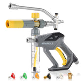 M MINGLE pistola frente mostrando diseño ergonómico y control eficiente