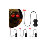 Makevivi ojos LED frontal pack mostrando cuatro unidades y brillo rojo