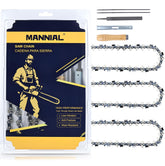 Mannial caja frontal 3 pack cadenas 18" mostrando ahorro y compatibilidad
