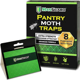 Maxguard embalaje frontal mostrando paquete de 8 trampas, protección visible