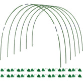MAXPACE arco frontal montado sobre bancal, protección rápida para plántulas