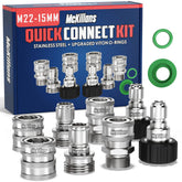 McKillans kit frontal mostrando piezas y beneficio de compatibilidad rápida