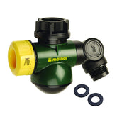 Melnor conector 65075 frontal mostrando control y beneficios de uso