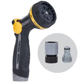 Melnor boquilla frontal metálica mostrando el diseño ergonómico y comodidad