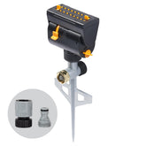 Melnor MiniMax vista frontal con estaca para riego estable