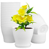Meowell vista frontal del pack de 16 macetas, práctica para cultivo