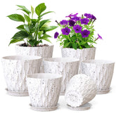 Meowell set frontal de siete macetas, aspecto elegante y ahorro de espacio