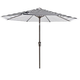 MEWAY vista frontal del toldo rayas negro blanco, sombra amplia