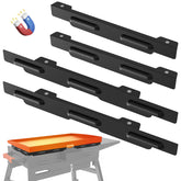 MeWeBlue vista frontal del juego de protectores para plancha 28" mostrando acabado negro y forma