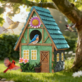 MINWOLF vista frontal de la casa para pájaros, atractivo jardín