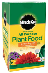 Miracle-Gro envase frontal mostrando tamaño y diseño útil