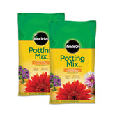 Miracle-Gro empaque frontal mostrando tamaño y beneficio para macetas