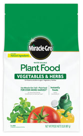 Miracle-Gro frente del empaque mostrando 2 lb y uso para verduras
