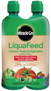 Miracle-Gro vista frontal del pack mostrando dos botellas y etiqueta clara