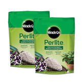 Miracle-Gro perlite frente del empaque mostrando dos bolsas y volumen