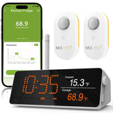 MOCREO hub H5Pro frontal mostrando pantalla y alarmas para control remoto