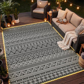 MontVoo alfombra frontal mostrando diseño boho y beneficio decorativo