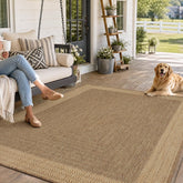 MontVoo vista frontal de la alfombra 4x6 para patio, resistente y elegante