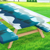 Moosfor funda de mesa frontal mostrando ajuste ceñido y estética