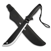 Mossy Oak machete 19" frontal mostrando la forma y filo