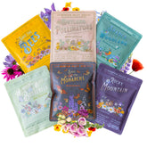 Mountain Valley Seed Company empaque frontal mostrando mezclas y beneficios para polinizadores