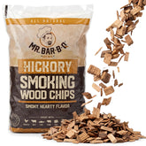 Mr. Bar-B-Q paquete frontal mostrando 1.6 lb y sabor hickory auténtico