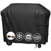 MR. COVER funda frontal cubriendo completamente parrilla Weber Spirit y protegiendo pintura