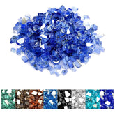 Mr. Fireglass vista frontal del vidrio cobalto azul brillante para fogata, mejora estética