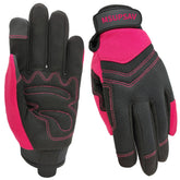 MSUPSAV vista frontal de guantes rosa mostrando estilo y ajuste cómodo