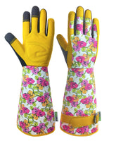 MSUPSAV guantes vista frontal, protección y estilo floral