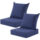 MuaMelop vista frontal del set azul marino, aspecto elegante y resistente