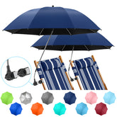 NBtoUS vista frontal del pack de 2 sombrillas mostrando color ink blue y forma