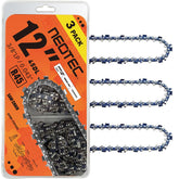 NEO-TEC vista frontal del pack de 3 cadenas, repuesto listo y duradero
