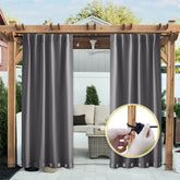 NICETOWN panel frontal exterior mostrando privacidad y diseño resistente