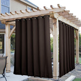 NICETOWN panel frontal marrón mostrando acabado resistente y protección impermeable