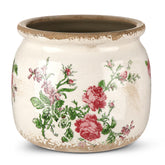 Ninehaoou maceta frontal beige con motivo vintage, aporta elegancia decorativa