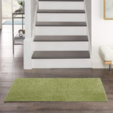 Nourison alfombra frontal 2x4 verde musgo, aspecto acogedor