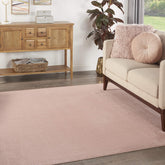 Nourison alfombra frontal rosa orquídea mostrando color y forma, aporta calidez