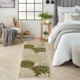 Nourison Aloha vista frontal mostrando patrón floral y atractivo estético
