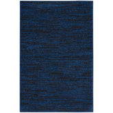 Nourison alfombra vista frontal 2' x 4' con color midnight blue, apariencia elegante y resistente