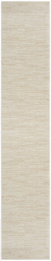 Nourison vista frontal del runner ivory-beige mostrando tamaño