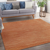 Nourison alfombra rust vista frontal, añade calidez instantánea
