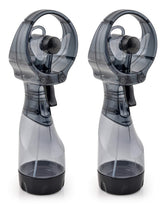 O2COOL ventilador frontal gris mostrando diseño portátil y práctico
