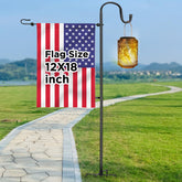 OHCISP soporte frontal mostrando bandera 12x18 con apariencia ordenada