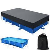 OIOYLEY vista frontal de la funda rectangular protegiendo piscina, durabilidad garantizada