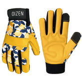 OIZEN frontal del guante en piel mostrando protección y acabado